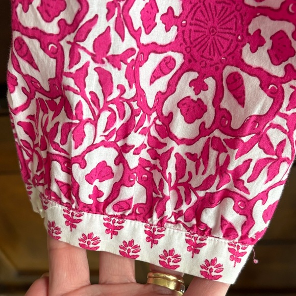 Vineyard Vines Cotton Pink and White Blouse Tunic M - Picture 3 of 13